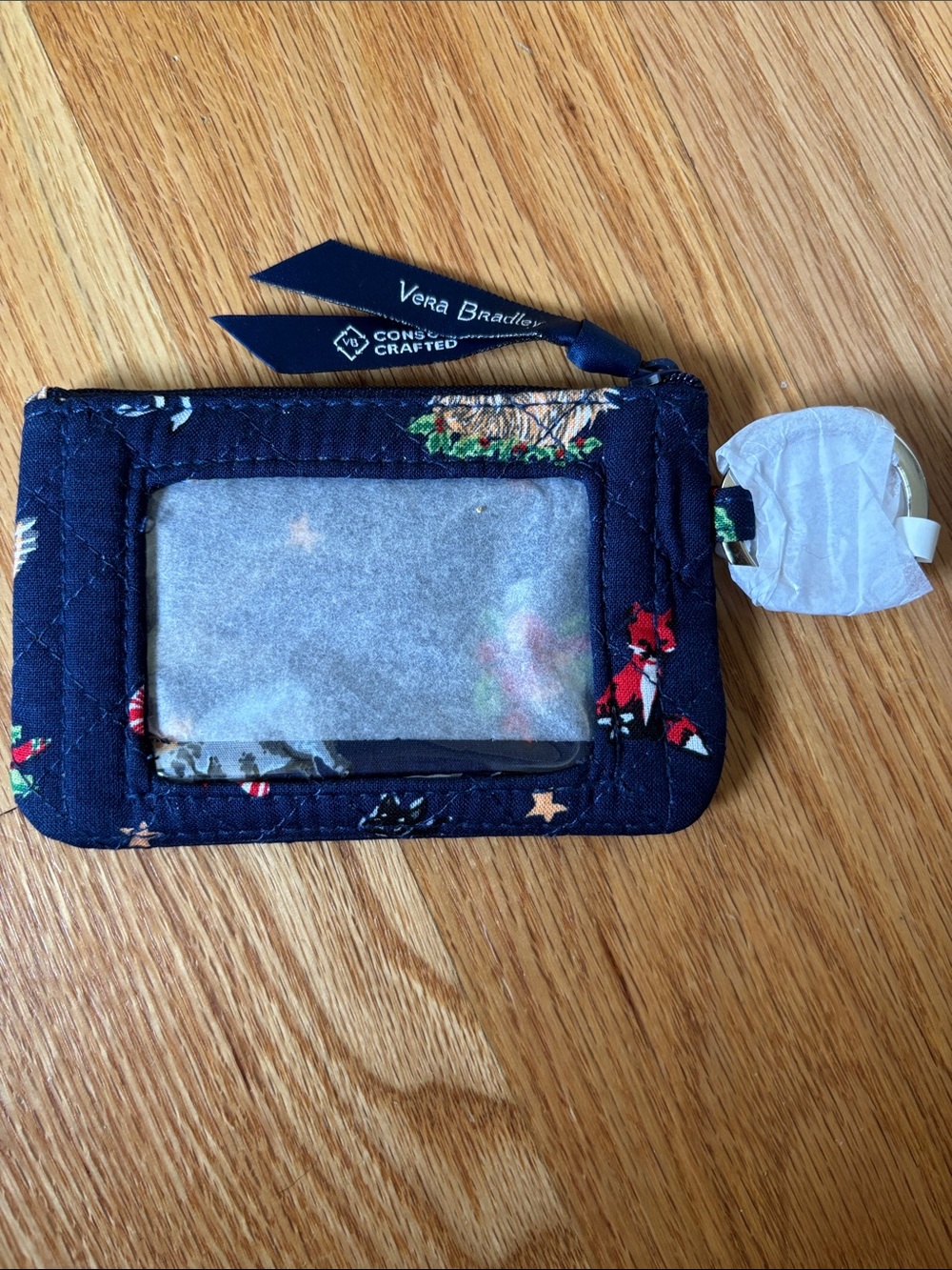 Vera Bradley Holiday Christmas ID Wristlet NWT